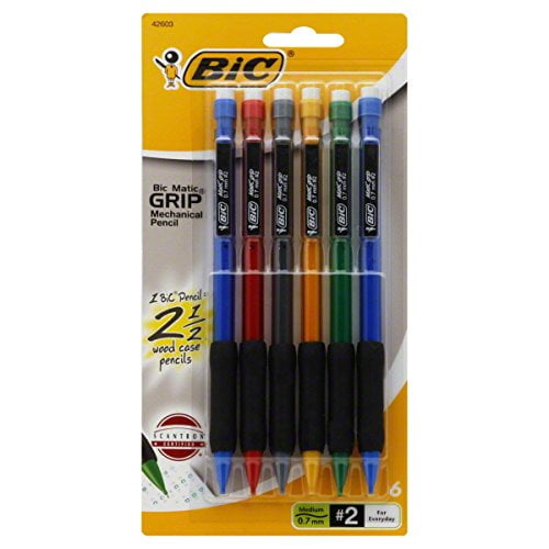 5 X BIC USA INC BICMPGP61 BIC MATIC GRIP 6PK ASST MECHANICAL 5 X BIC USA INC BICMPGP61 BIC MATIC GRIP 6PK ASST MECHANICAL